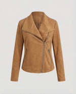 Nora Faux Suede Biker Jacket