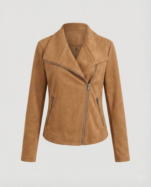 Nora Faux Suede Biker Jacket