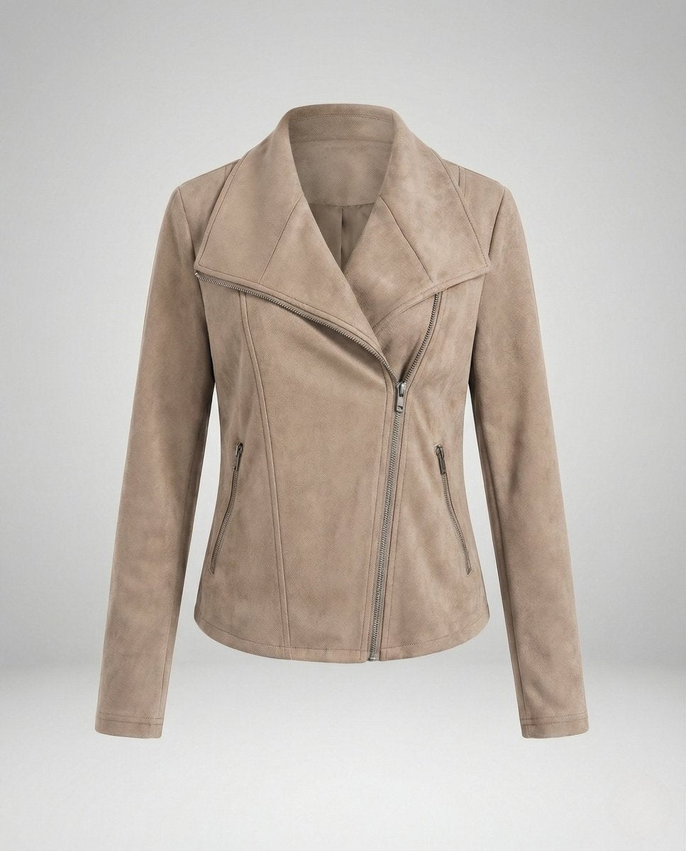 Nora Faux Suede Biker Jacket