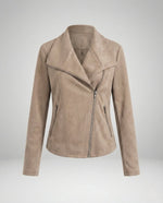 Nora Faux Suede Biker Jacket