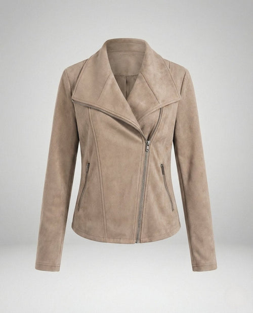 Nora Faux Suede Biker Jacket