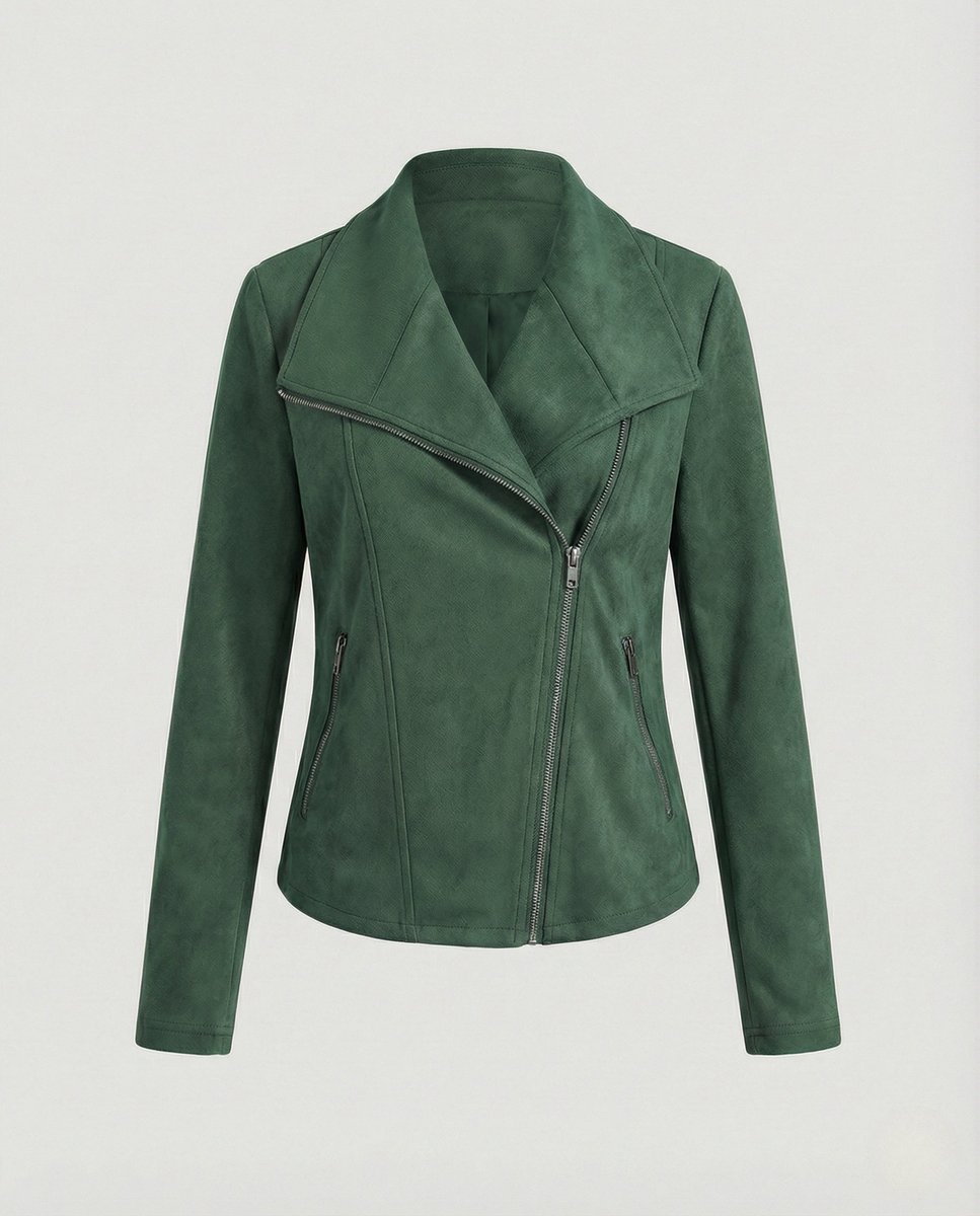 Nora Faux Suede Biker Jacket