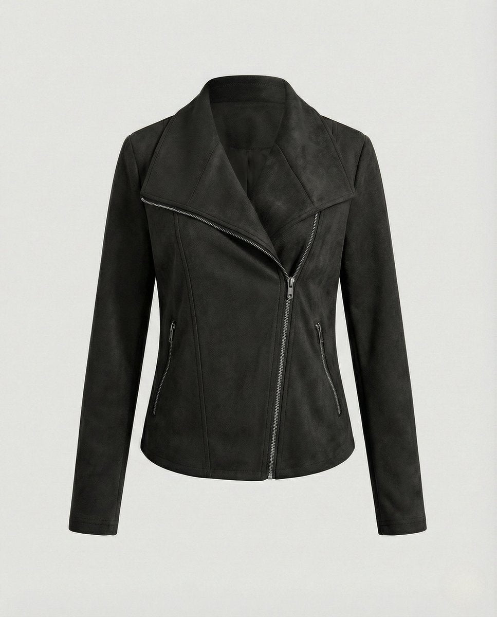 Nora Faux Suede Biker Jacket