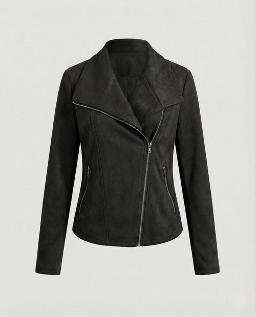 Nora Faux Suede Biker Jacket