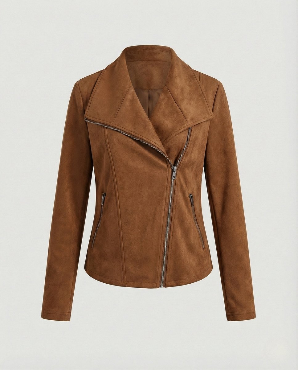 Nora Faux Suede Biker Jacket