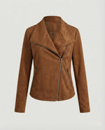 Nora Faux Suede Biker Jacket