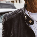 Katharina Tailored Genuine Leather Zip Biker Jacket