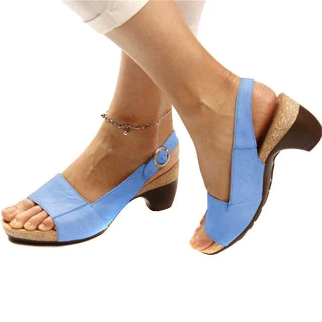 Katharina Block Heel Slingback Sandals