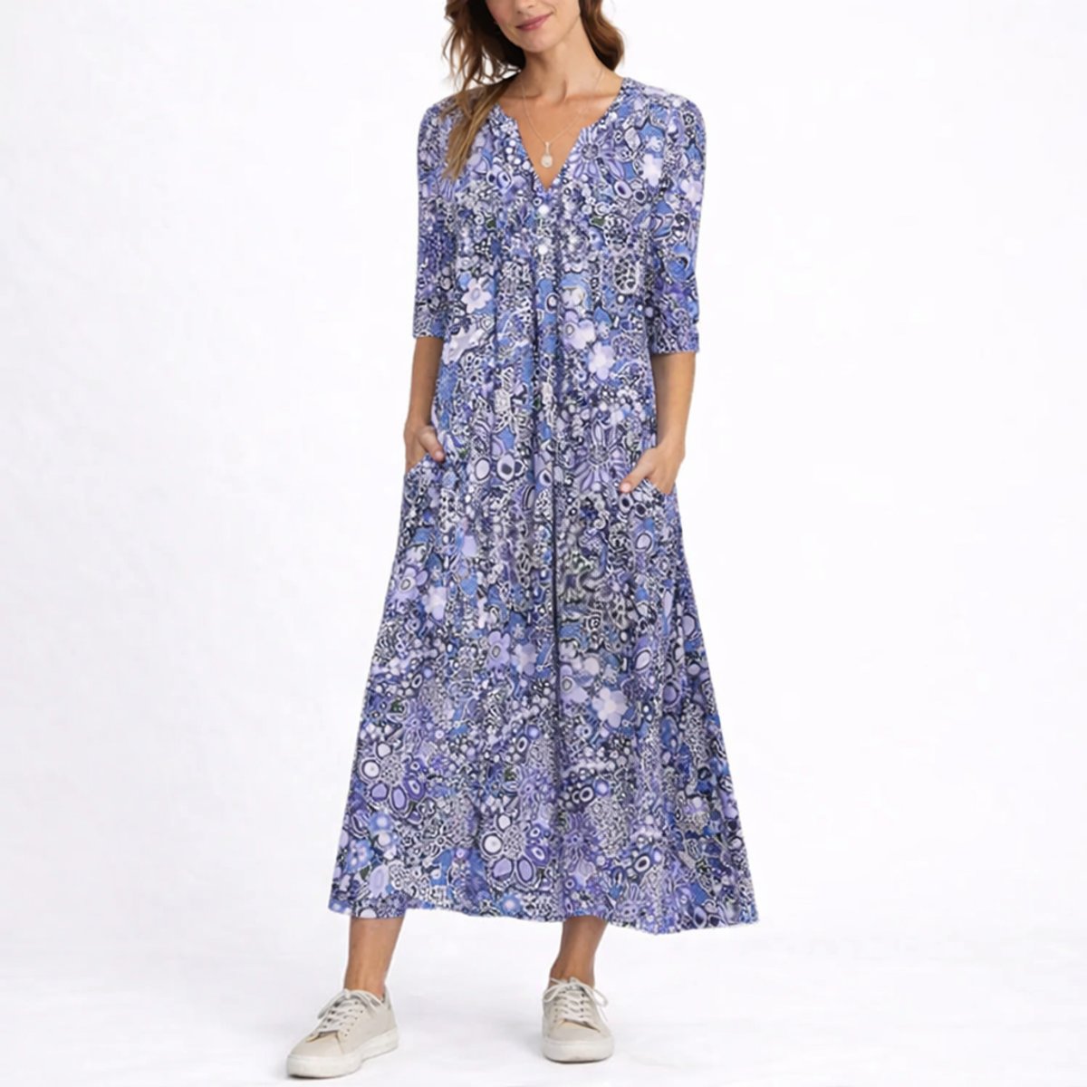 Clara Floral Midi Wedding Guest Dress