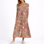 Clara Floral Midi Wedding Guest Dress