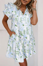 Hannah Floral Puff Sleeve Mini Summer Dress