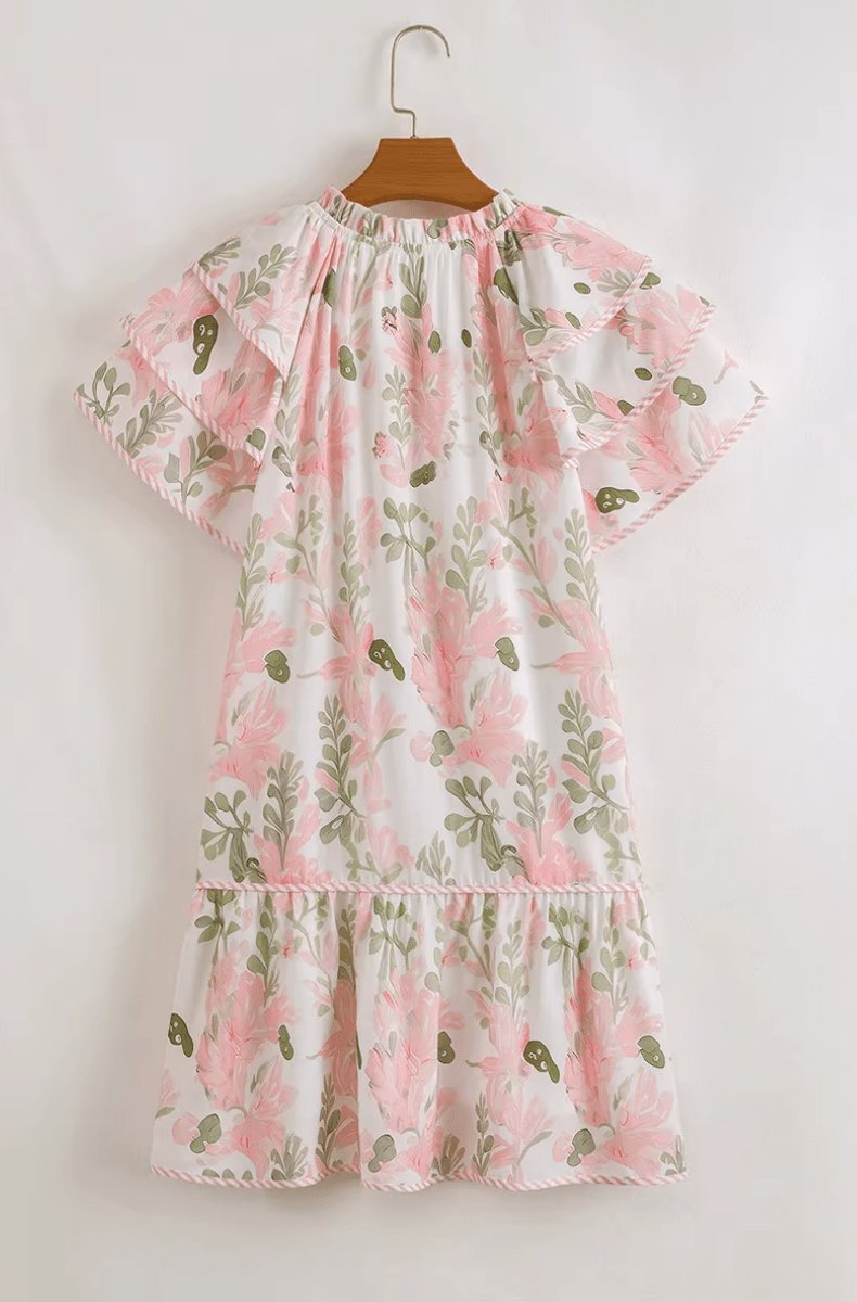 Hannah Floral Puff Sleeve Mini Summer Dress
