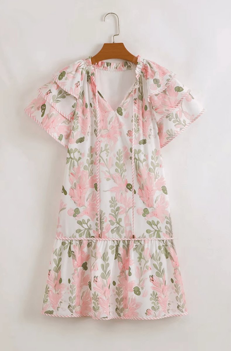 Hannah Floral Puff Sleeve Mini Summer Dress