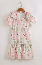 Hannah Floral Puff Sleeve Mini Summer Dress