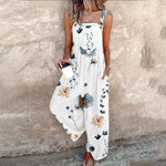 Nora Floral Print Wide-Leg Overalls