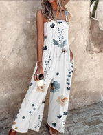 Nora Floral Print Wide-Leg Overalls