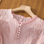 Elisabeth Embroidered Bohemian Blouse with Puff Sleeves