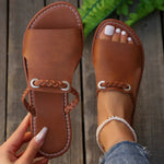 Greta Braided Boho Flat Sandals