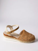 Annika Boho Crochet Ankle-Strap Platform Sandals