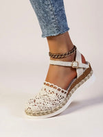Annika Boho Crochet Ankle-Strap Platform Sandals