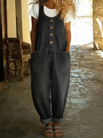 Charlotte Boho Sleeveless Relaxed Denim Overalls