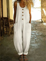 Charlotte Boho Sleeveless Relaxed Denim Overalls