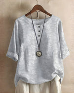 Sophie Boho Short-Sleeve Top with Ethnic Print