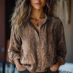 Elisabeth Boho Floral Button-Up Blouse