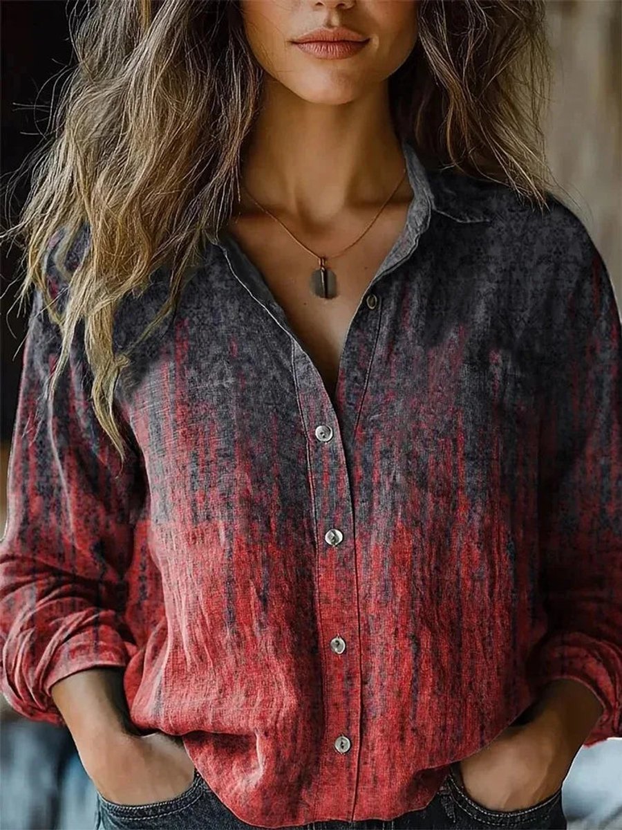 Elisabeth Boho Floral Button-Up Blouse