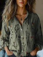 Elisabeth Boho Floral Button-Up Blouse