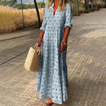 Greta Boho Floral V-Neck Maxi Summer Dress