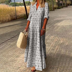 Greta Boho Floral V-Neck Maxi Summer Dress