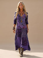 Hannah Vintage Patchwork Print Maxi Dress