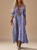 Leonie Embroidered Vintage Boho Maxi Dress