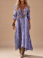Leonie Embroidered Vintage Boho Maxi Dress