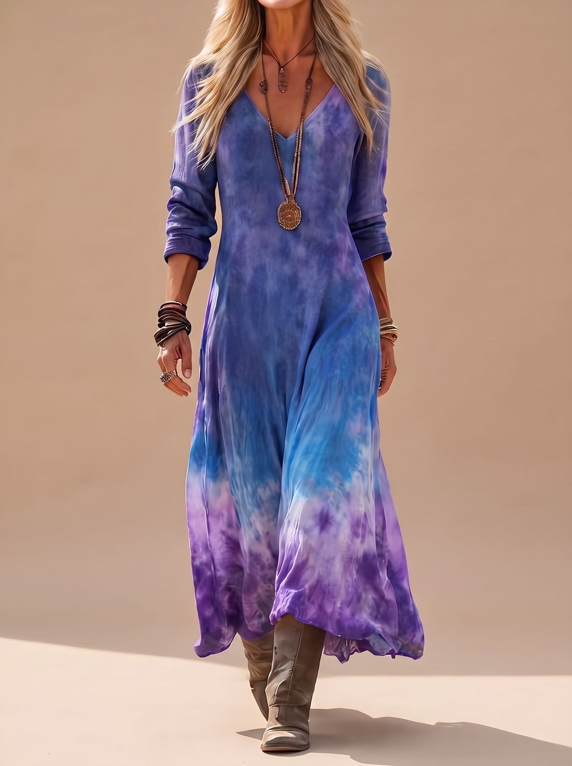 Nora Tie-Dye Flowy Maxi Dress