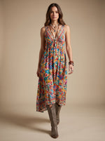 Marie Boho Floral V-Neck Maxi Dress