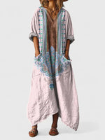 Annika Boho Paisley Print Maxi Dress