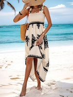 Lena Boho Sleeveless Smocked Floral Maxi Dress