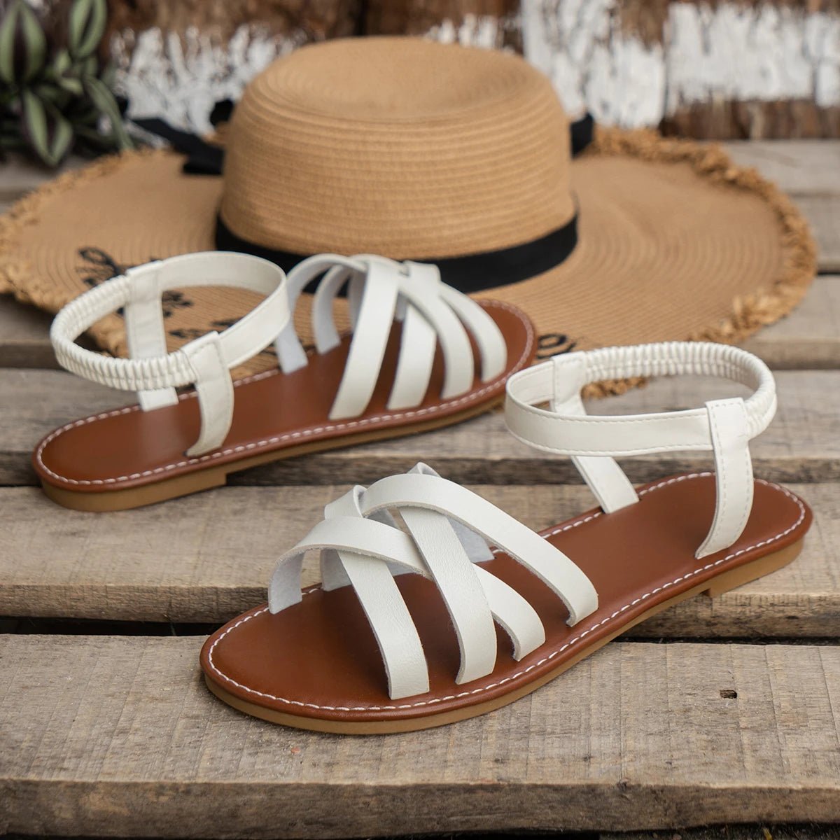 Marlene Boho Gladiator Crossover Sandals