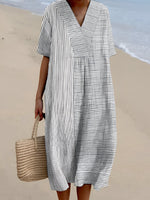 Leonie Boho V-Neck Midi Summer Dress