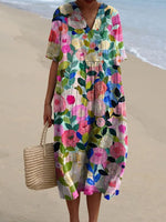 Leonie Boho V-Neck Midi Summer Dress
