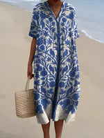 Leonie Boho V-Neck Midi Summer Dress