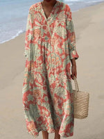 Leonie Boho V-Neck Midi Summer Dress
