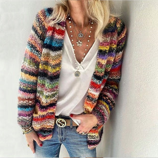 Sophie Colorblock Long Sleeve Knit Cardigan