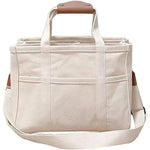 Elfriede Multi-Pocket Canvas Crossbody Tote