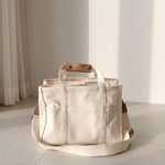 Elfriede Multi-Pocket Canvas Crossbody Tote