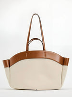 Marie Canvas Tote Bag with Leather Trim