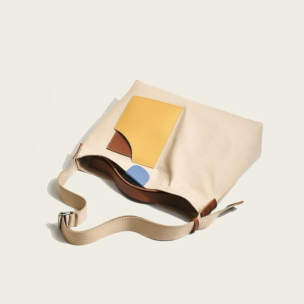 Emilia Color-Block Canvas Tote Bag
