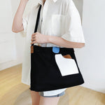 Emilia Color-Block Canvas Tote Bag